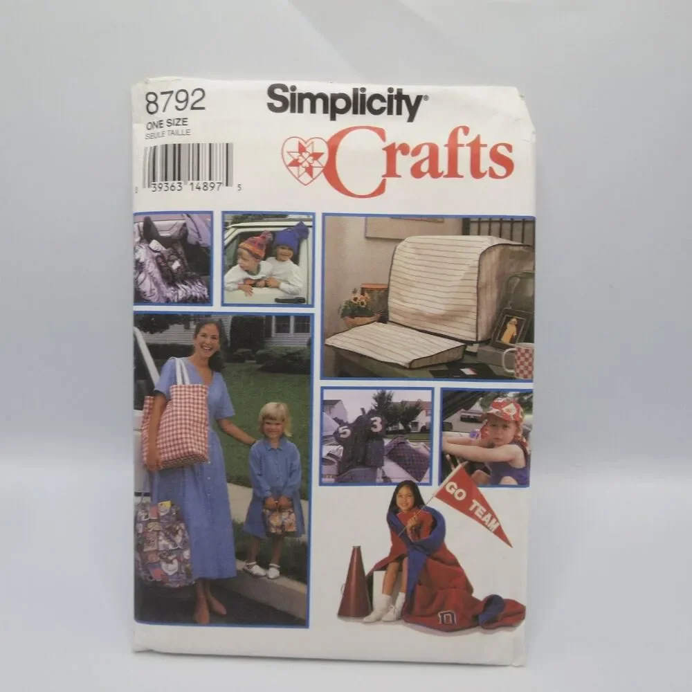 Simplicity 8792 Crafts Multi-Item Pattern One Size 1990s Vintage